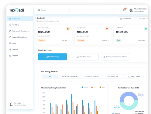 TaxPadi Dashboard